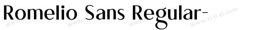 Romelio Sans Regular字体转换